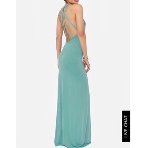 Sea Green Maxi Dress Lulus M